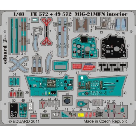 Eduard 1:48 MiG-21MFN interior S.A. EDUARD