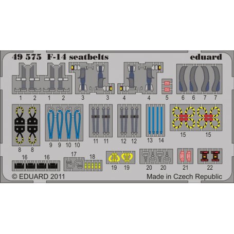 Eduard 1:48 F-14A/B seatbelts HOBBY BOSS