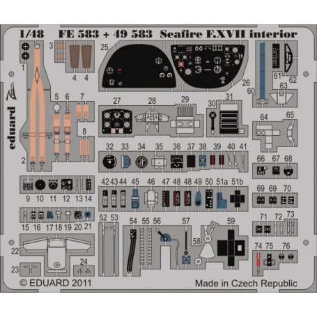 Eduard 1:48 Supermarine Seafire F.XVII S.A. AIRFIX