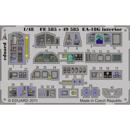 Eduard 1:48 EA-18G interior S.A. HASEGAWA