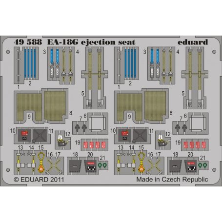 Eduard 1:48 EA-18G ejection seat HASEGAWA