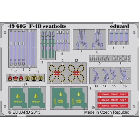 Eduard 1:48 F-4B seatbelts ACADEMY