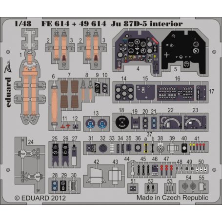 Eduard 1:48 Jnkers Ju-87 D-5 interior S.A. ITALERI