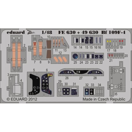 Eduard 1:48 Messerschmittt Bf-109 F-4 S.A. ZVEZDA