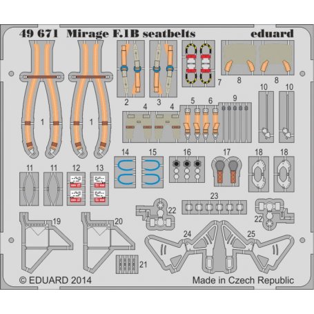 Mirage F.1B seatbelts Kitty Hawk