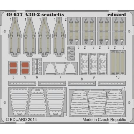 Eduard 1:48 A3D-2 seatbelts Trumpeter