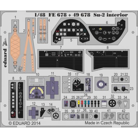 Eduard 1:48 Sukhoi Su-2 interior S.A. Zvezda 4805