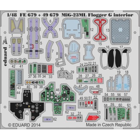 Eduard 1:48 MiG-23ML Flogger G interior S.A. Trumpeter