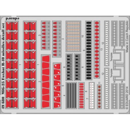 Eduard 1:48 MiG-25 Foxbat R-40 missiles detail set Kitty Hawk .02855