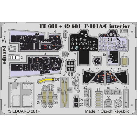 Eduard 1:48 F-101A/C interior S.A. Kitty Hawk KH80115