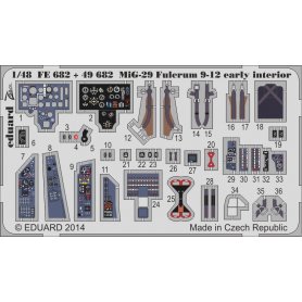 Eduard 1:48 Elementy wnętrza do MiG-29 Fulcrum 9-12 wczesna wersja dla Great Wall Hobby