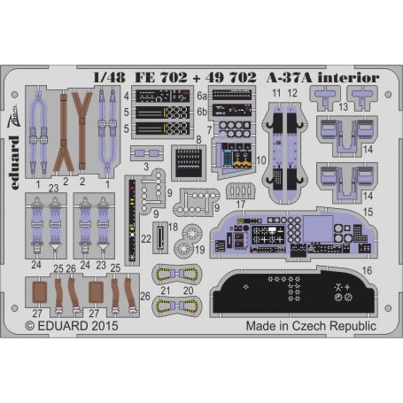 Eduard 1:48 A-37A S.A. (Trumpeter 02888)