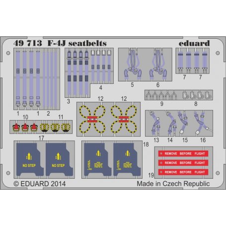 Eduard 1:48 F-4J seatbelts Academy 12305