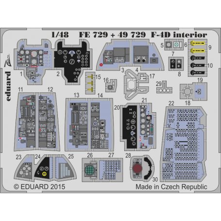 Eduard 1:48 F-4D interior S.A. Academy 12300