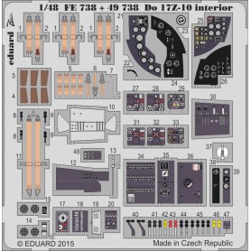 Eduard 1:48 Dornier Do-17 Z-10 interior ICM 48243