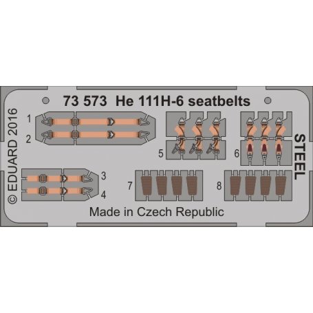 He 111H-6 seatbelts STEEL AIRFIX A07007