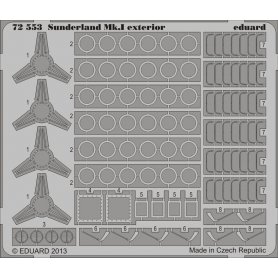 Eduard 1:72 Elementy zewnętrzne do Sunderland Mk.I dla Italeri