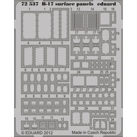 B-17 surface panels S.A. REVELL