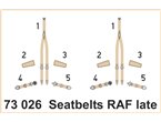 Eduard 1:72 Seatbelts RAF późny okres / SUPERFABRIC 