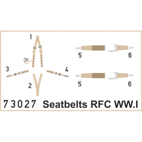 Seatbelts RFC WWI SUPER FABRIC