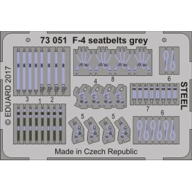 F-4 seatbelts grey STEEL
