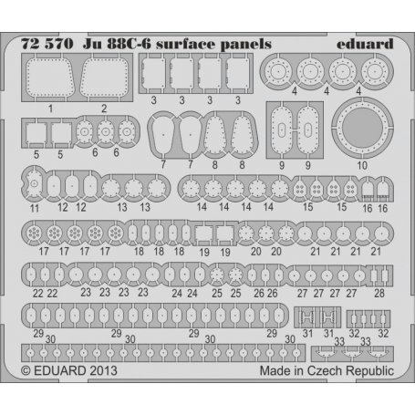 Ju 88C-6 surface panels S.A. REVELL