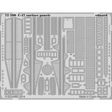 C-47 surface panels Airfix A08014