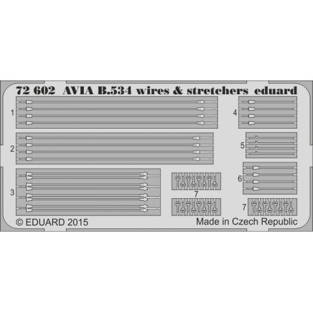 Avia B.534 wires and stretchers Eduard