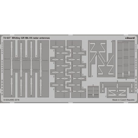 Whitley GR Mk.VII radar antennas AIRFIX A09009