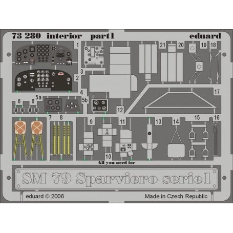 SM 79 Sparviero serie1 interior ITALERI