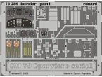 Eduard 1:72 Elementy wnętrza do SM 79 Sparviero serie1 dla Italeri