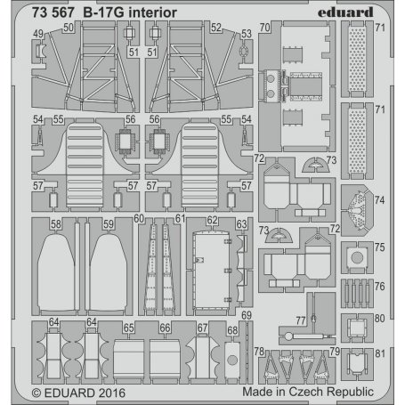 B-17G cockpit interior AIRFIX A08017