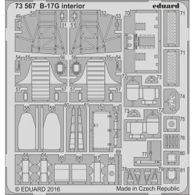 Eduard 1:72 B-17G cockpit interior dla Airfix A08017