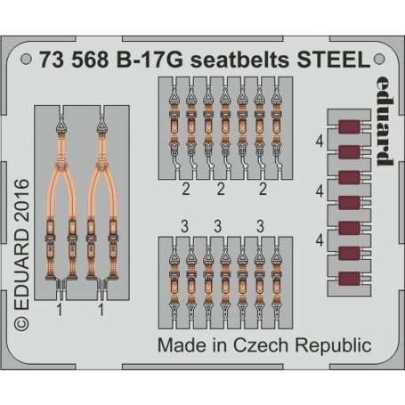 B-17G seatbelts STEEL AIRFIX A08017