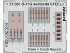 Eduard 1:72 Pasy bezpieczeństwa do Boeing B-17G dla Airfix / STEEL