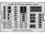 Eduard 1:72 Elementy wnętrza tyłu do Boeing B-17G dla Airfix