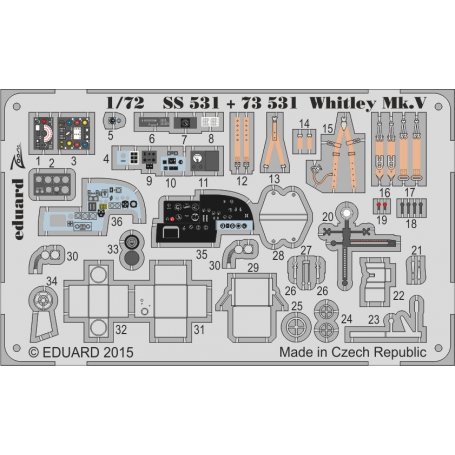 Eduard 1:72 Whitley Mk.V S.A. dla Airfix A08016