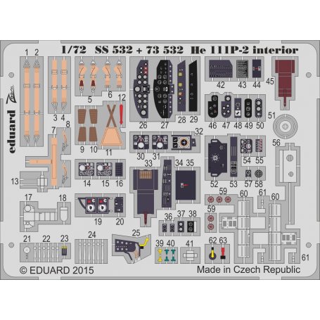 Eduard 1:72 Heinkel He-111 P-2 interior S.A. dla Airfix A06014