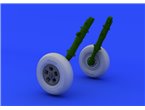 Eduard 1:48 Wheels for Supermarine Spitfire - 5 SPOKE SMOOTH TIRE / Eduard 