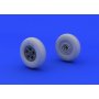 Eduard 1:48 Supermarine Spitfire wheels- 5 spoke, smooth tire dla Eduard