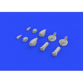 Eduard 1:48 P-38F turbochargers and air intakes dla Academy