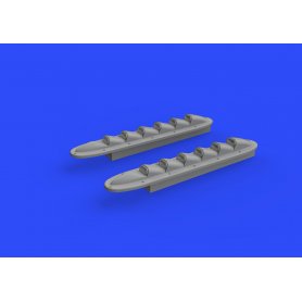 Eduard 1:48 Hawker Typhoon Mk.I exhaust stacks w/ fairing dla Eduard i Hasegawa