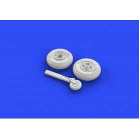 Supermarine Spitfire Mk.IX wheels 4 spoke, smooth tire dla Eduard 70121