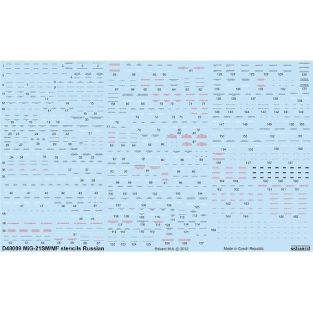 MiG-21 stencils Russian EDUARD