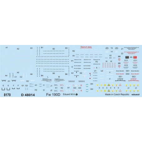 Fw 190D stencils 1/48