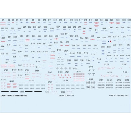 MiG-21PFM stencils Eduard 8237, 1187