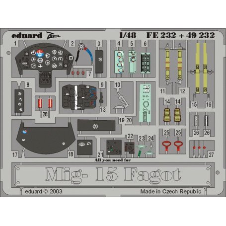 EDUARD FE232 MIG-15 FAGOT-TRUMPETER