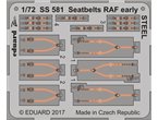 Eduard 1:72 Pasy bezpieczeństwa do samolotów RAF / wczesny okres STEEL