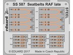 Eduard 1:72 Seatbelts RAF późny okres / STEEL