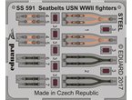 Eduard 1:72 Pasy bezpieczeństwa do myśliwców US Navy WWII | STEEL |